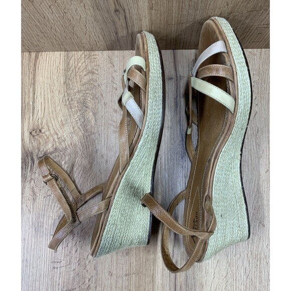Clarks Artisan Collection Women's Espadrille Wedge Sandals Hook & Loop Brown 12M - Picture 16 of 16